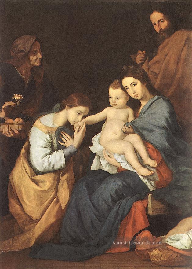 Die Heilige Familie mit St Catherine Tenebrism Jusepe de Ribera Ölgemälde